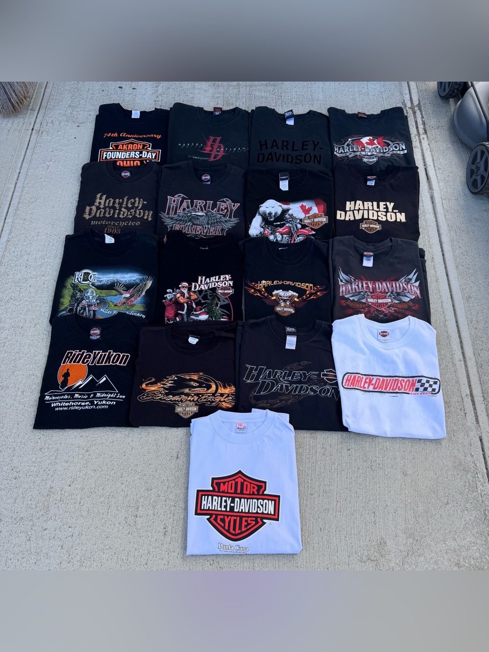 Vintage 90’s Harley Davidson T-Shirt Bundle Lot Of 17 Biker Bike Tee Y2k XL/2XL